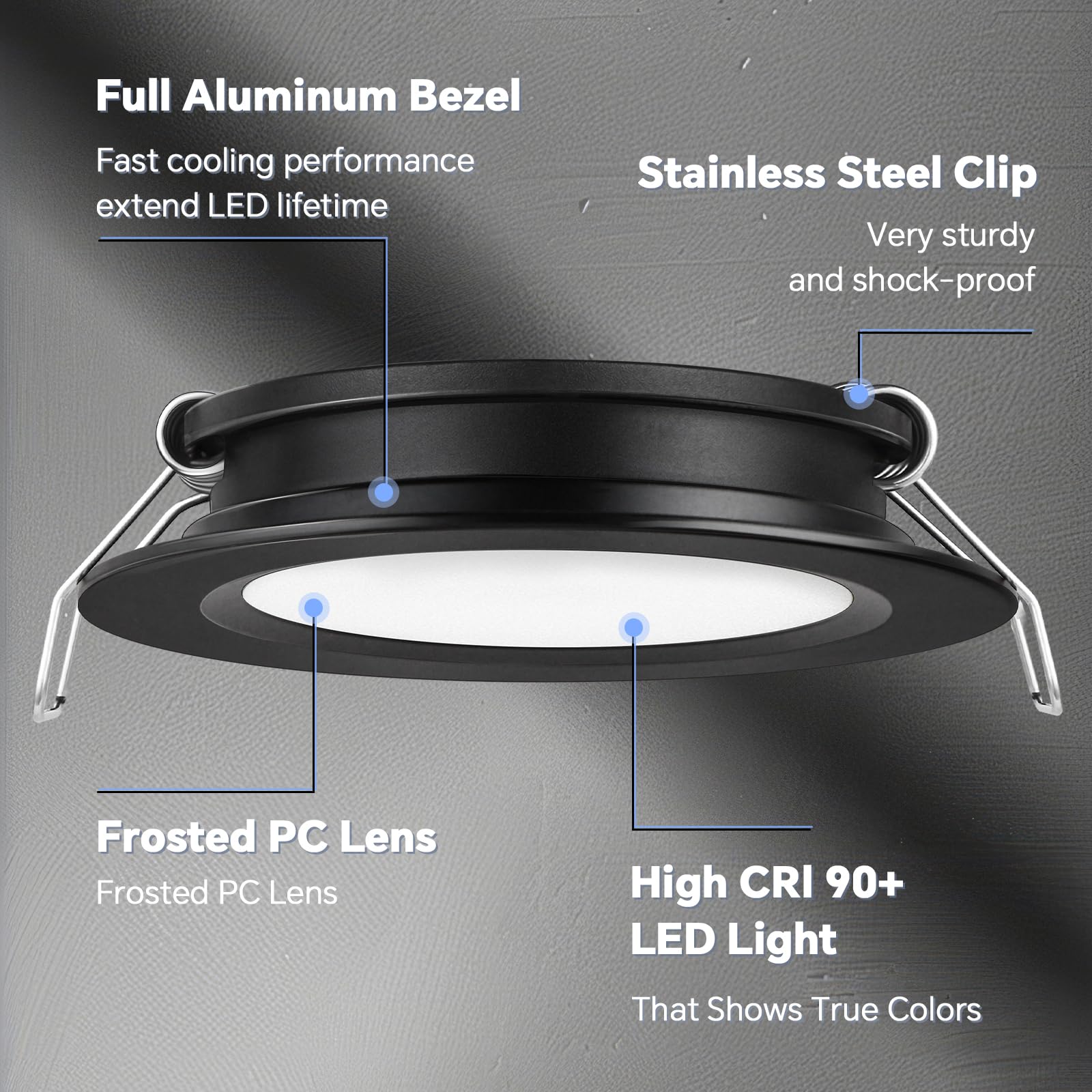 acegoo RV 2.75" Recessed LED Ceiling Light 12V Ultra-Thin Puck Light, Dimmable RV Lights Interior for Camper Van Truck Motorhome Boat Sailboat Roof Under Cabinet Lighting, 6 Pack (White,Cool White)