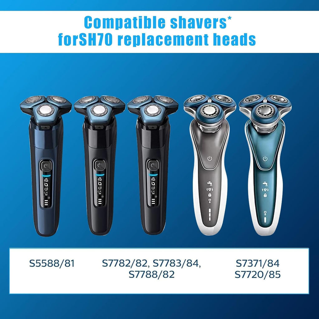 6 Pack SH30 Replacement Head Compatible with Philips Norelco Series 3000/2000/1000,New Upgraded SH30 Replacement Double Blades for norelco 1000 Replacement Heads