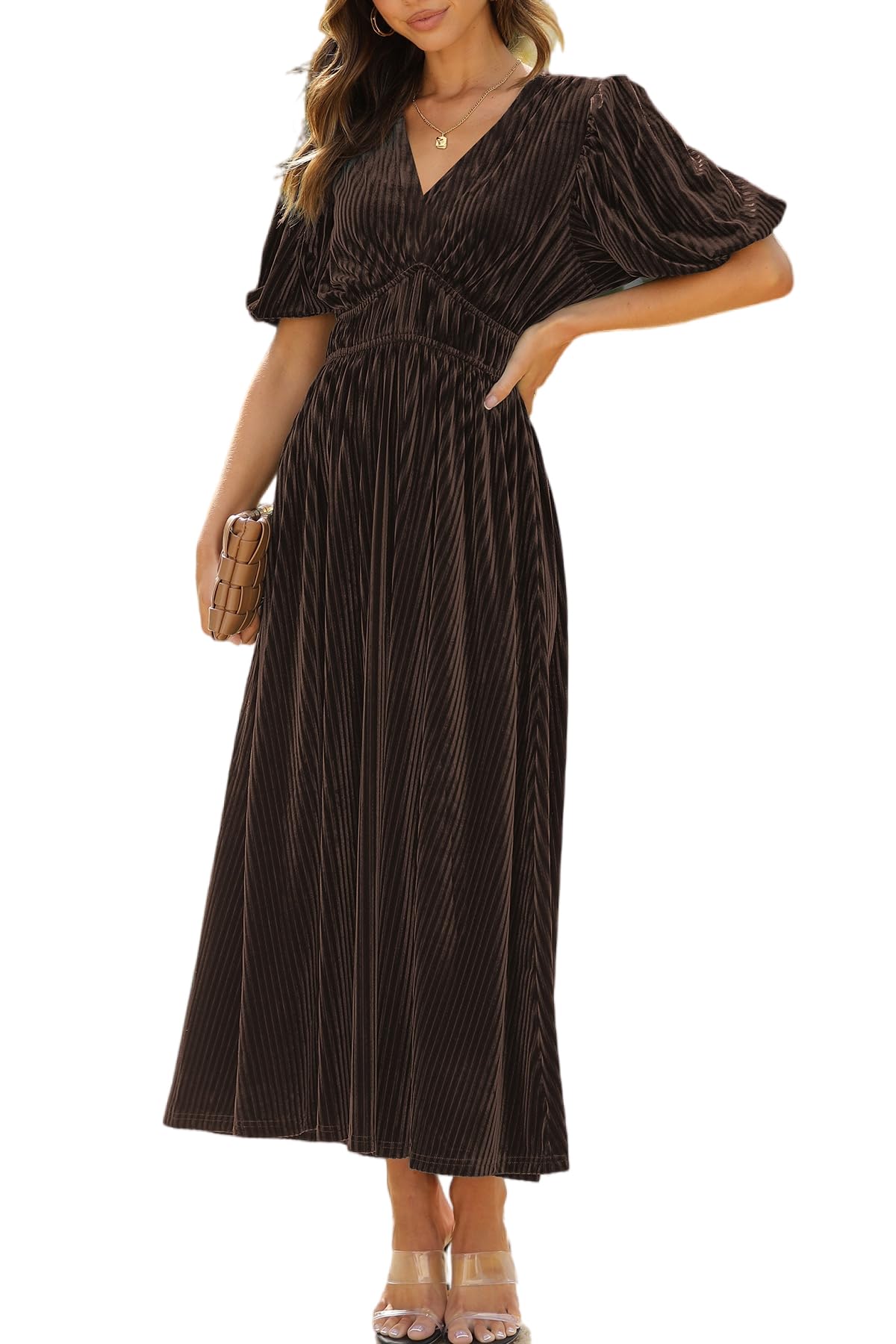 Sissyaki Women's Velvet Formal Dresses for Wedding Guest 2025 Fall Winter Dress