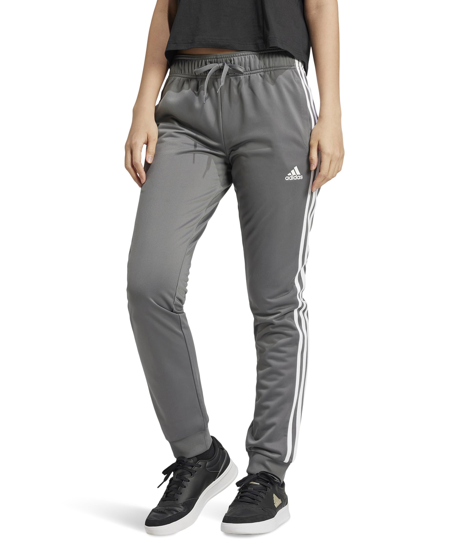 Adidas Womens Essentials Fleece Tapered Cuff Pants