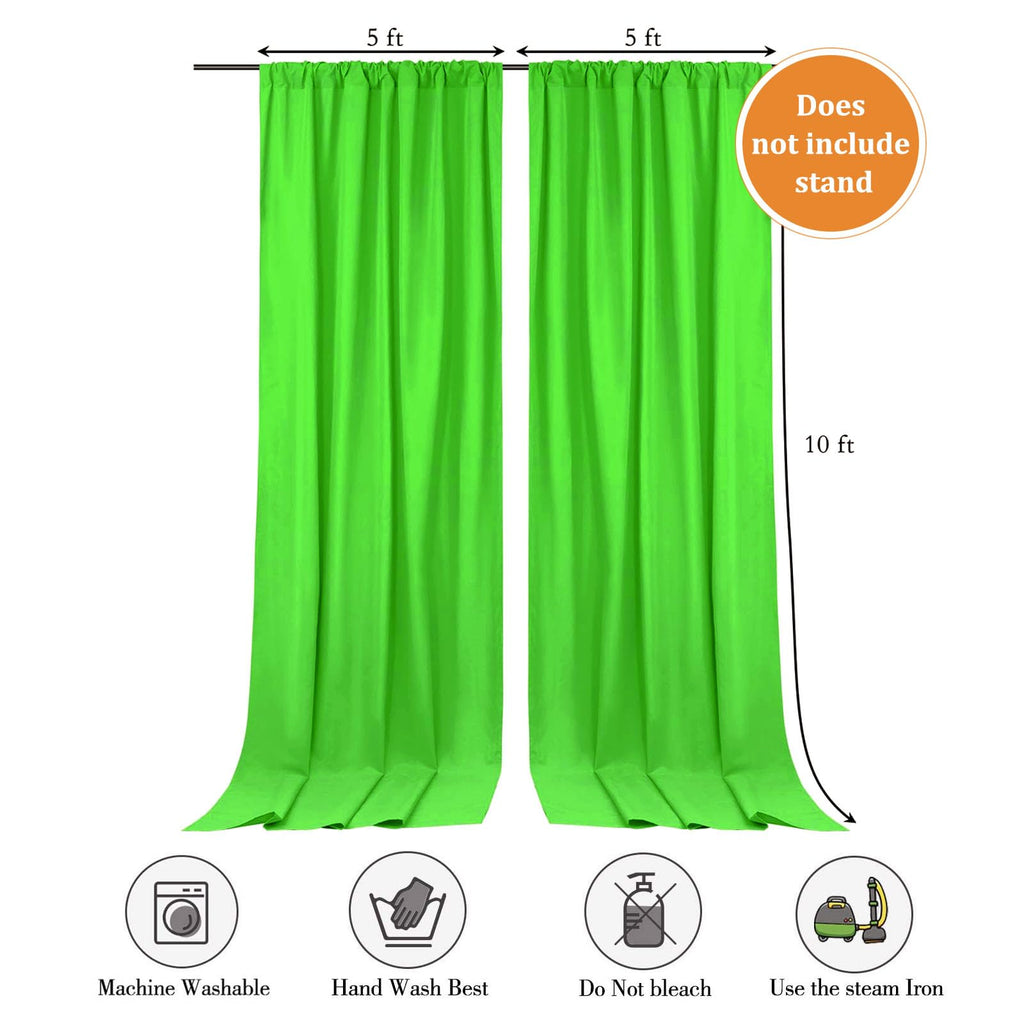 10 x 10 Feet Black A Backdrop Curtain for Partie, Background Curtains for Photoshoot, Birthday, Wedding, Halloween, Thanksgiving, Christmas, New Year Party Decorations 5Ft x 10Ft, 2 Panels