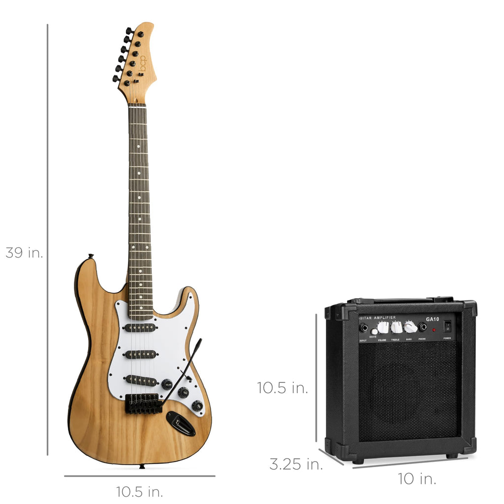 Best Choice Products 39in Full Size Beginner Electric Guitar Starter Kit w/Case, Strap, 10W Amp, Strings, Pick, Tremolo Bar - 3 Color Sunburst