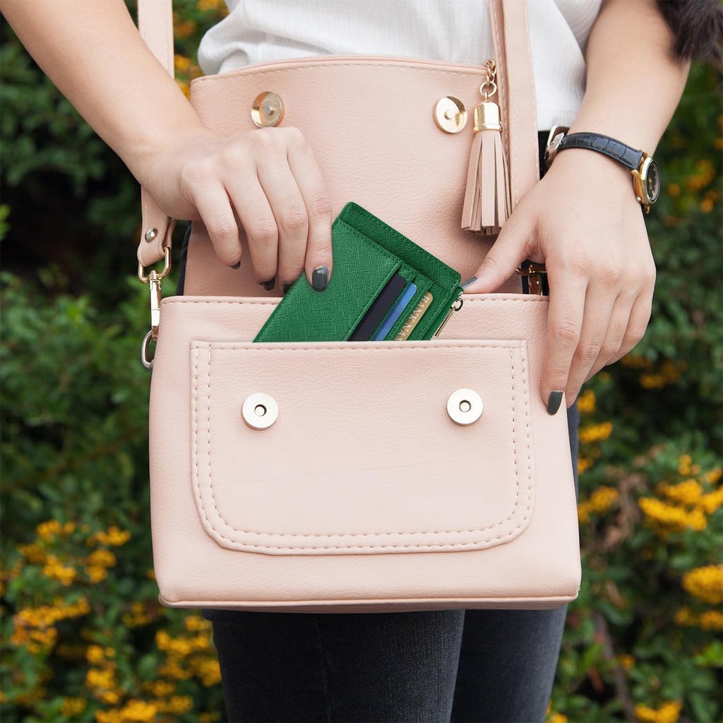 Sodsay Card Case Slim Front Pocket Wallet for Women Credit Card Holder with Keychain | Slim, Credit Card Holder, Front Pocket, with Keychain | Slim