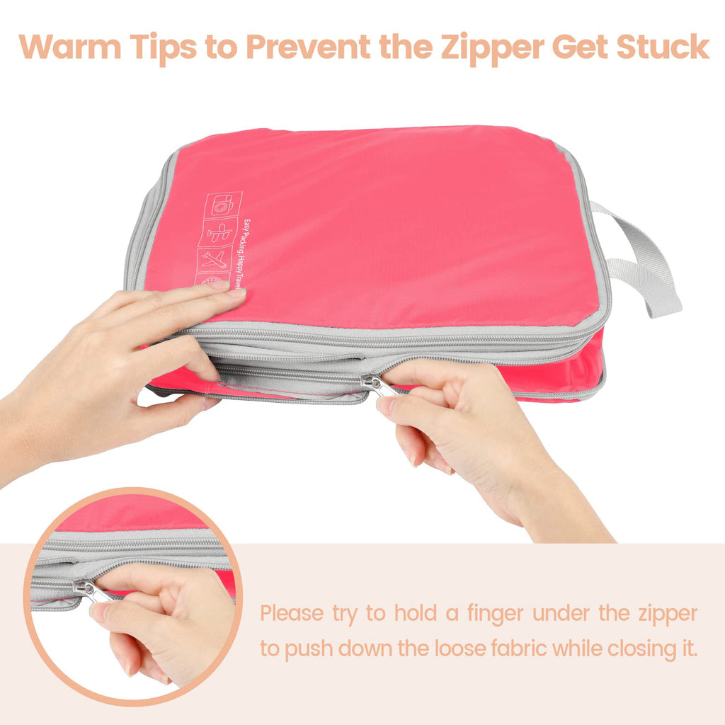 Cambond Compression Packing Cubes for Travel - Lightweight Expandable Travel Bags Luggage Organizers Travel Essentials Compression Cubes for Travel Space Saver for Carry on Suitcases Organizer