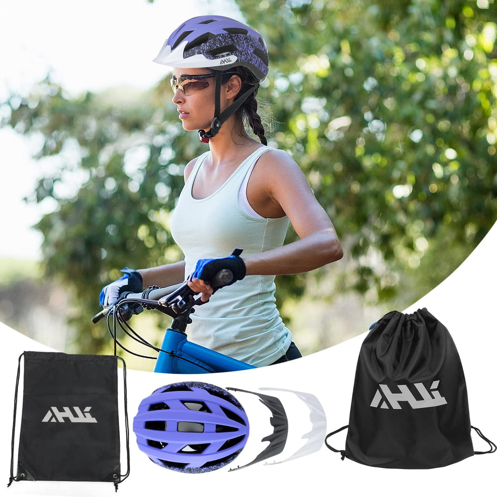 Youth Adult Road Bike Helmet, Men Women Adjustable Mountain Bicycle Helmet with Detachable Visor, 2 Sizes for Age 8-14+ Youth, Kids, Adult