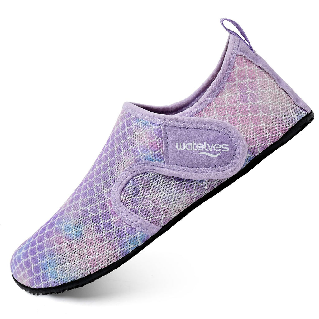 WateLves Water Shoes for Women Men Swim Beach Aqua Socks Quick Dry Barefoot House Slippers Travel Shoes with Adjustable Magic Tape for Pool Diving Boating Yoga Surf
