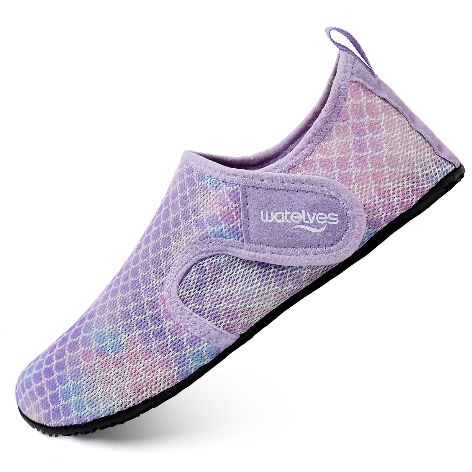 WateLves Water Shoes for Women Men Swim Beach Aqua Socks Quick Dry Barefoot House Slippers Travel Shoes with Adjustable Magic Tape for Pool Diving Boating Yoga Surf