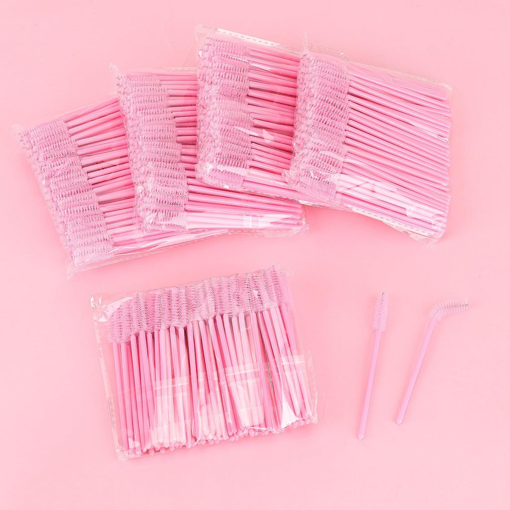 Tbestmax 500 Disposable Mascara Wands Eyelash Brush Spoolies for Eyebrow Eye Lash Extension, Makeup Brushes Applicators Kits - 5 Colors