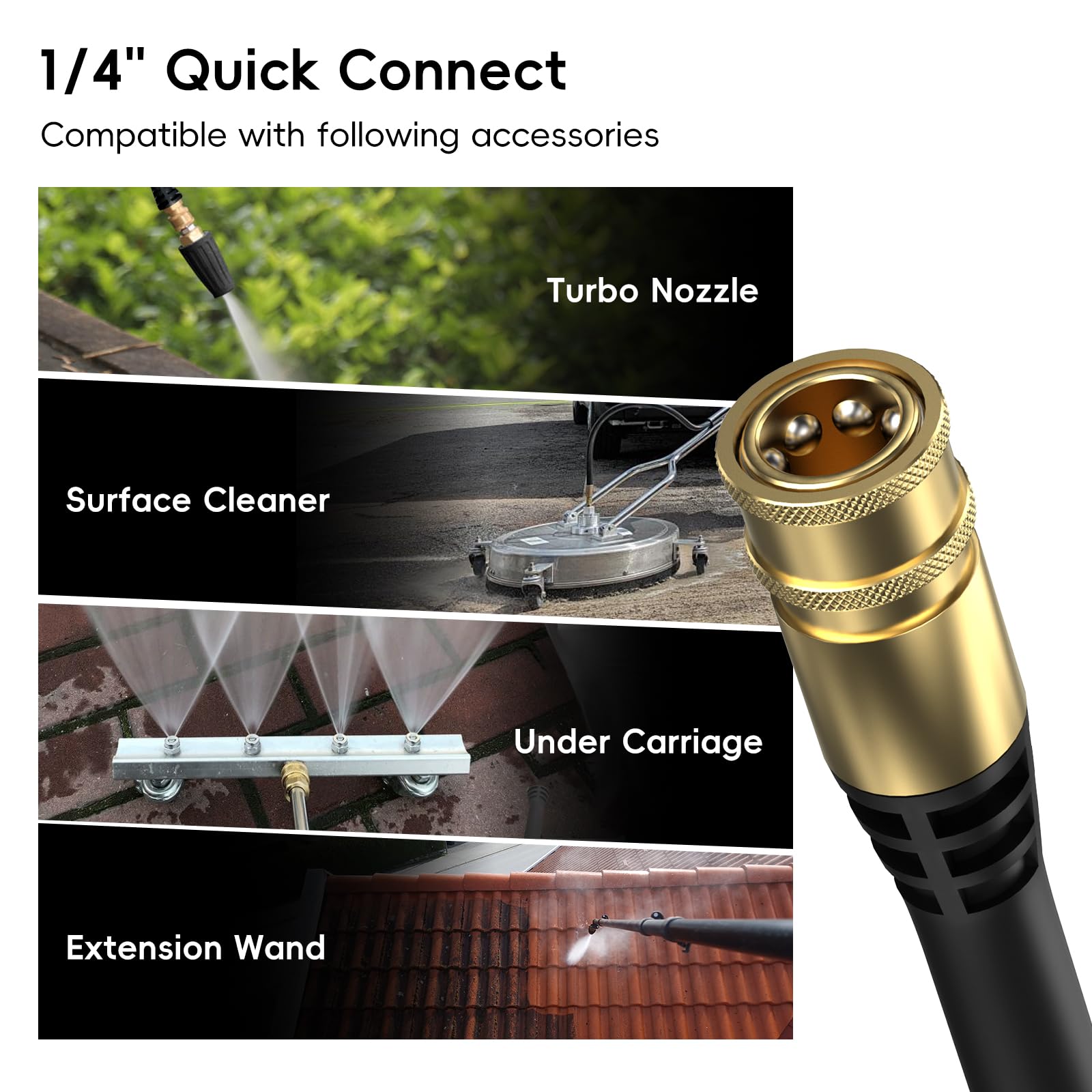 2026 Upgraded Pressure Washer, Portable Power Washer, 4 Quick-Connect Nozzles, High Pressure Cleaner for Car Washing, Driveway, Patio, Deck, Bright Green
