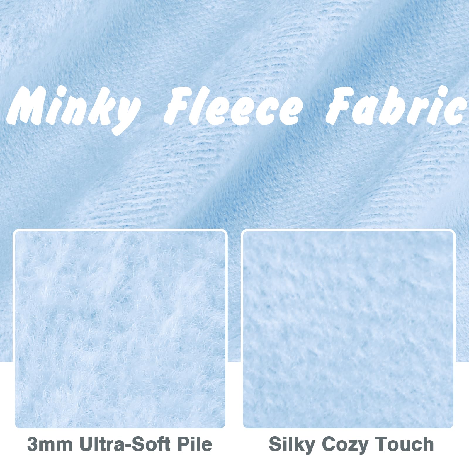 Entisn Minky Fabric by The Yard, 1 Yard x 60 Inch Wide Pre-Cut Fleece Fabric Beige Cuddle Minky, Solid Soft Plush for Blanket, Pillow Cover, Scarf, Sewing