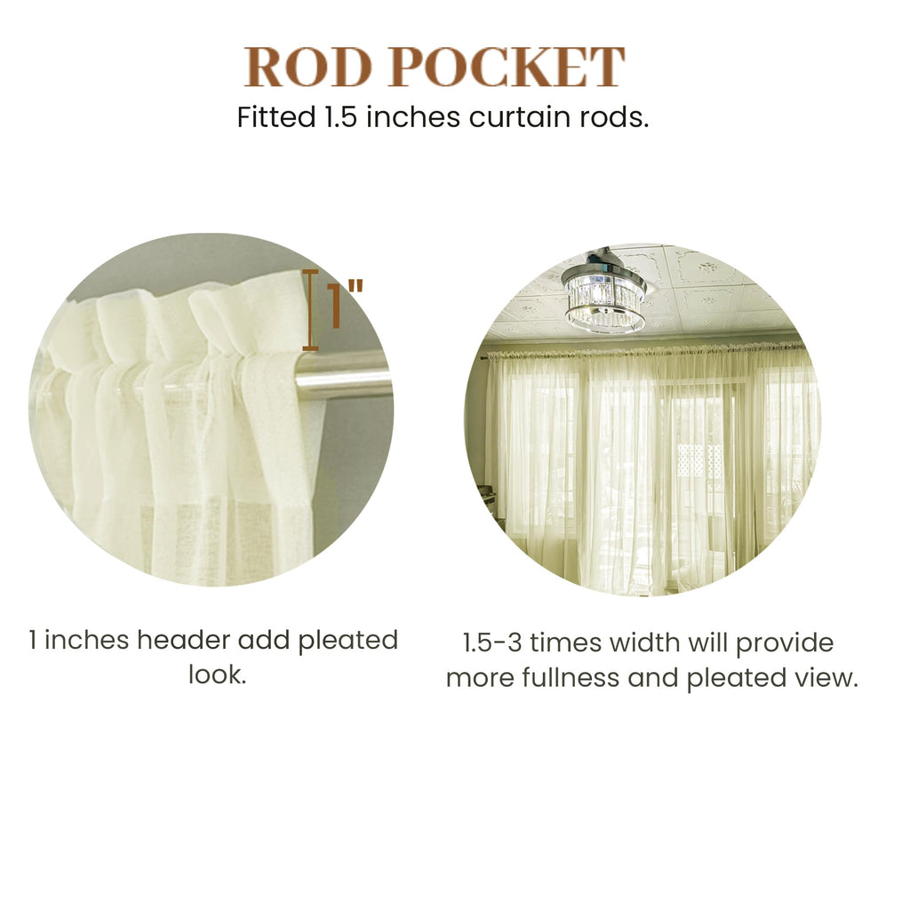Dreaming Casa Solid Sheer Curtains 84 Inches Long Grey Rod Pocket Voile Draperies for Bedroom Living Room, 2 Panels, Each 42" W x 84" L