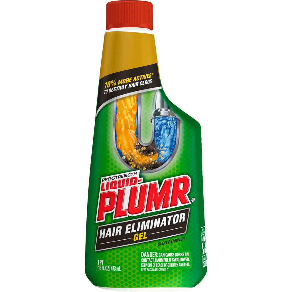 Liquid-Plumr Pro-Strength Hair Eliminator Gel Clog Remover, Hair Clog Remover and Drain Opener, Safe for All Septic Systems and Pipes, 16 fl. oz. Bottle