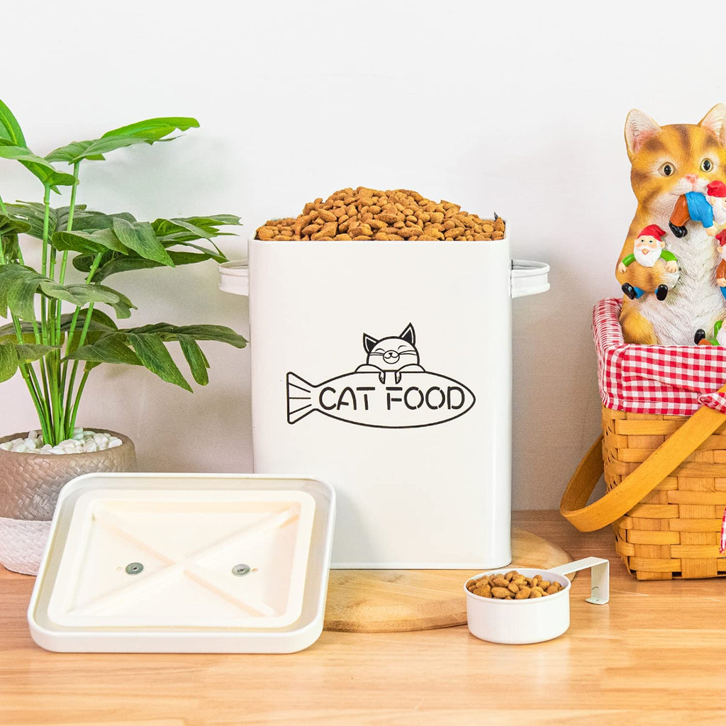 Vumdua Dog and Cat Food Storage Container, Farmhouse Pet Food Containers with Lid and Dry Food Scoop, Durable Airtight Great Gift for Pet Owners