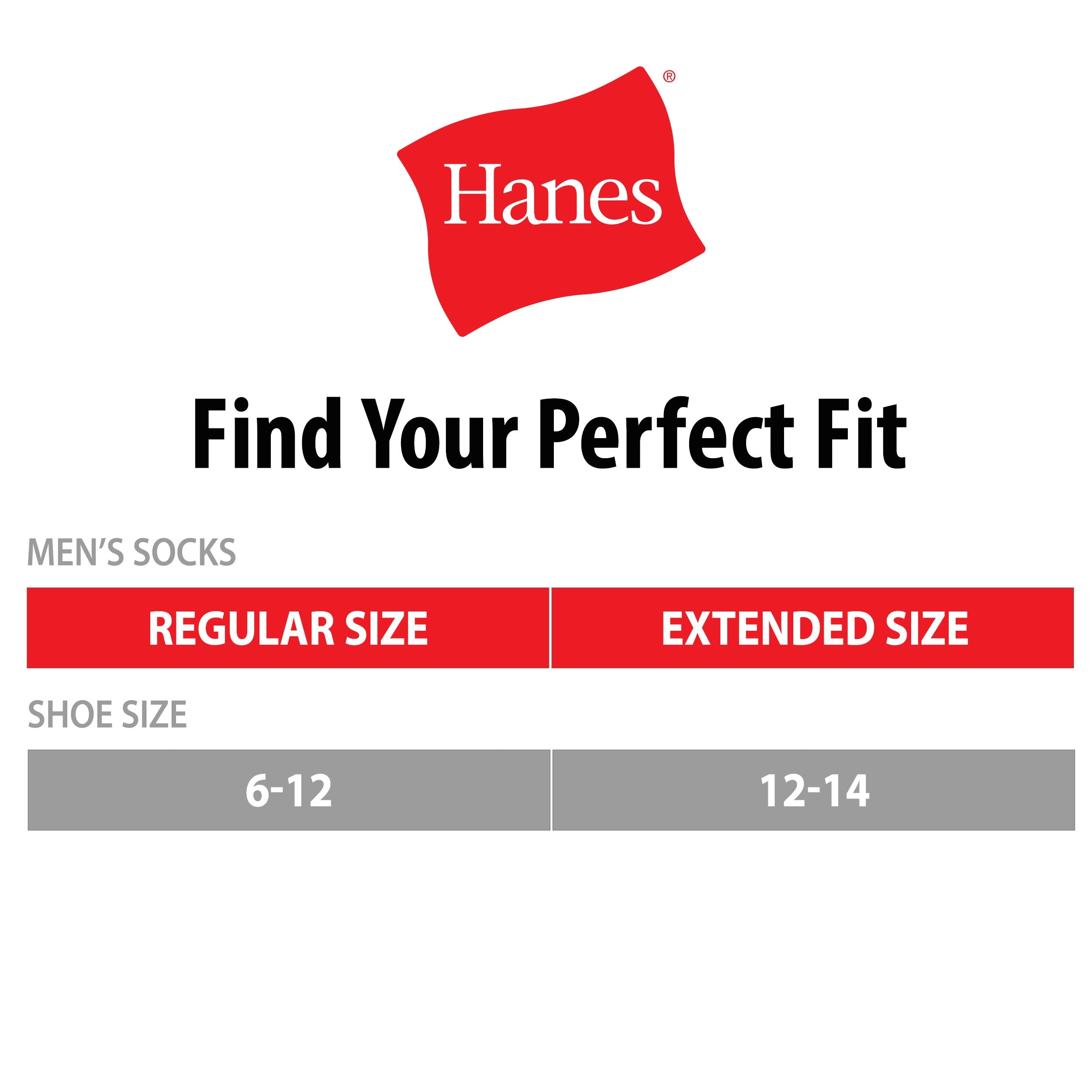 Hanes Men's ComfortBlend 6-Pack Lightweight Casual Assorted Crew Socks