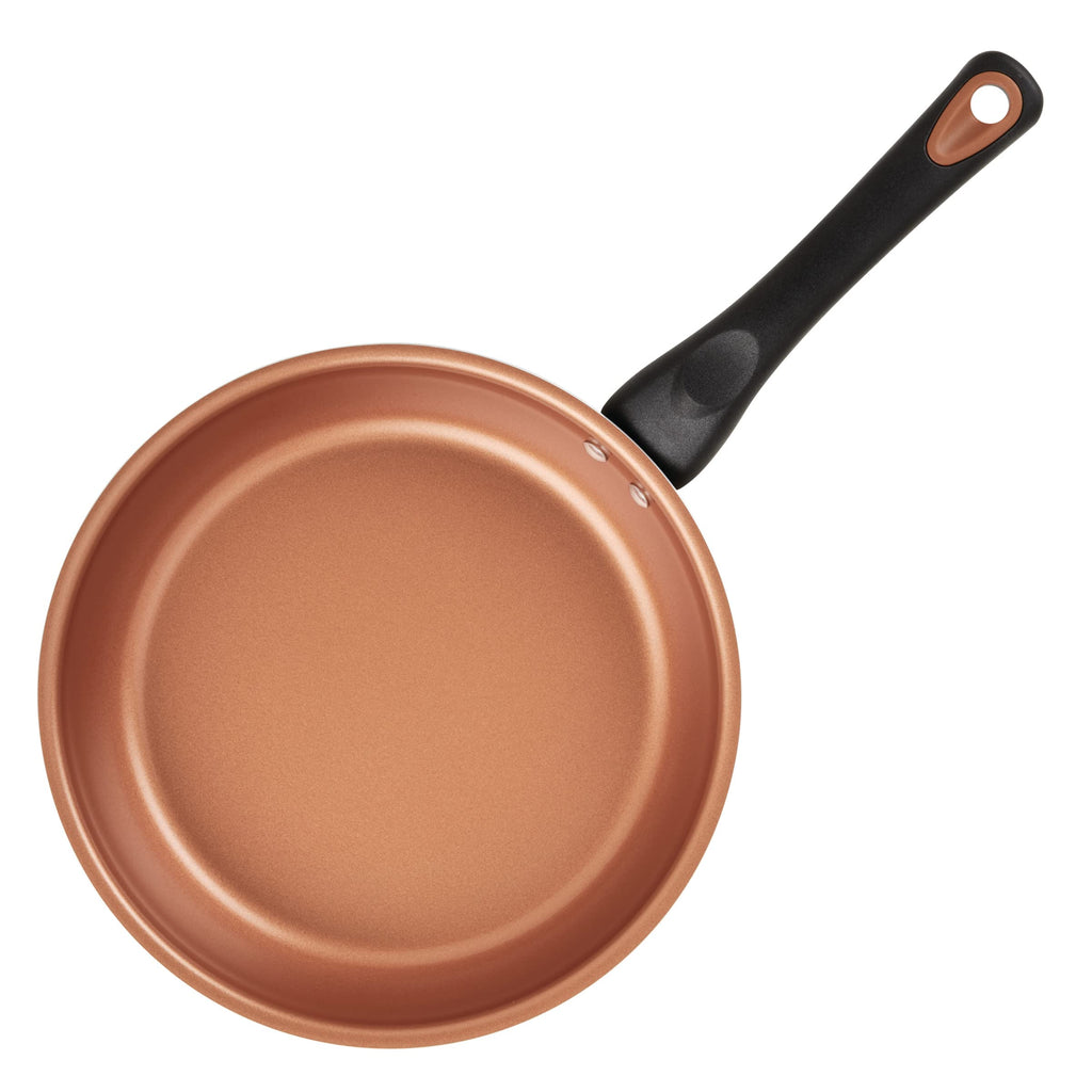 Farberware Glide Ceramic Nonstick Saute Pan / Frying Pan / Fry Pan with Lid and Helper Handle - 4 Quart, Black
