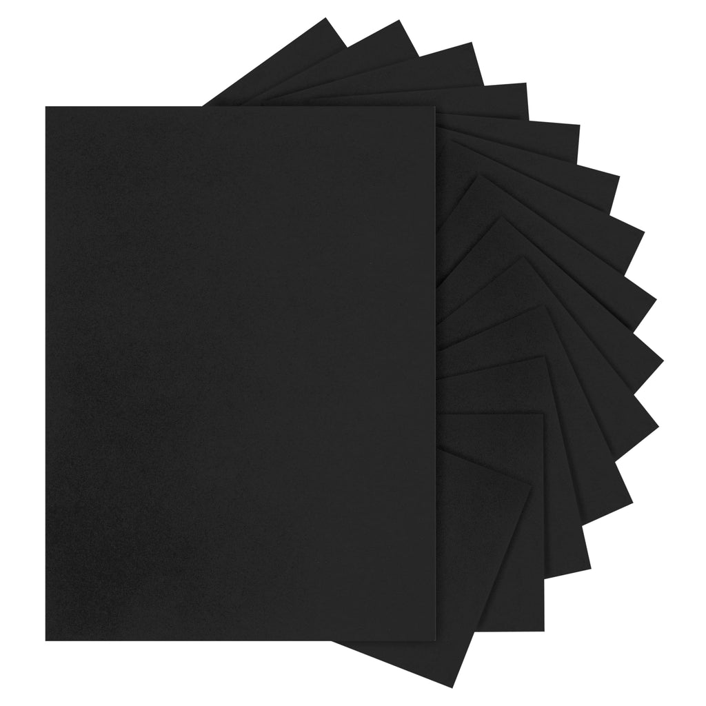 Silunkia 28 Sheets Black Cardstock 8.5 x 11 for Halloween, 250gsm/92lb Heavyweight Black Paper Card Stock for DIY Cards, Scrapbooking, Greeting Cards, Invitations, Party