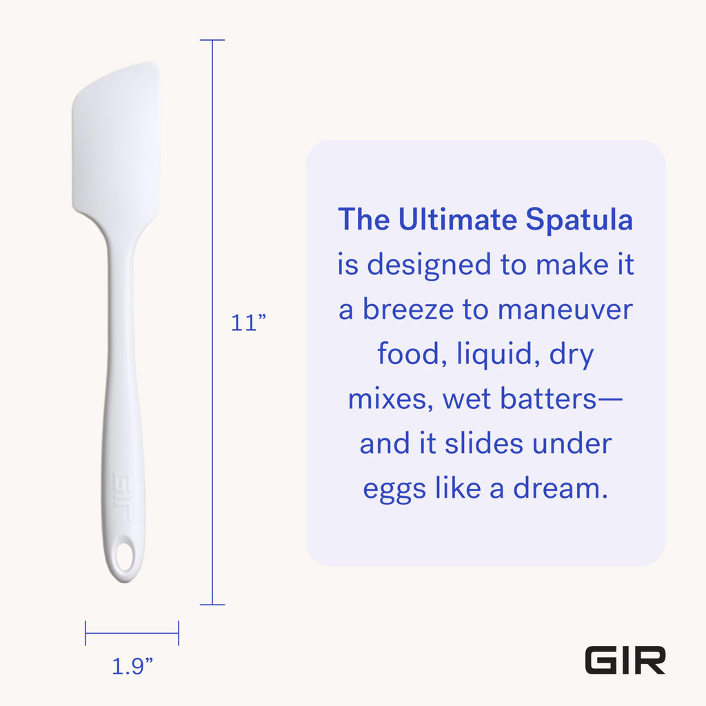GIR: Get It Right Premium Silicone Spatula - Non-Stick Heat Resistant Kitchen Spatula - Perfect for Baking, Cooking, Scraping, and Mixing - Mini - 8 IN, Black