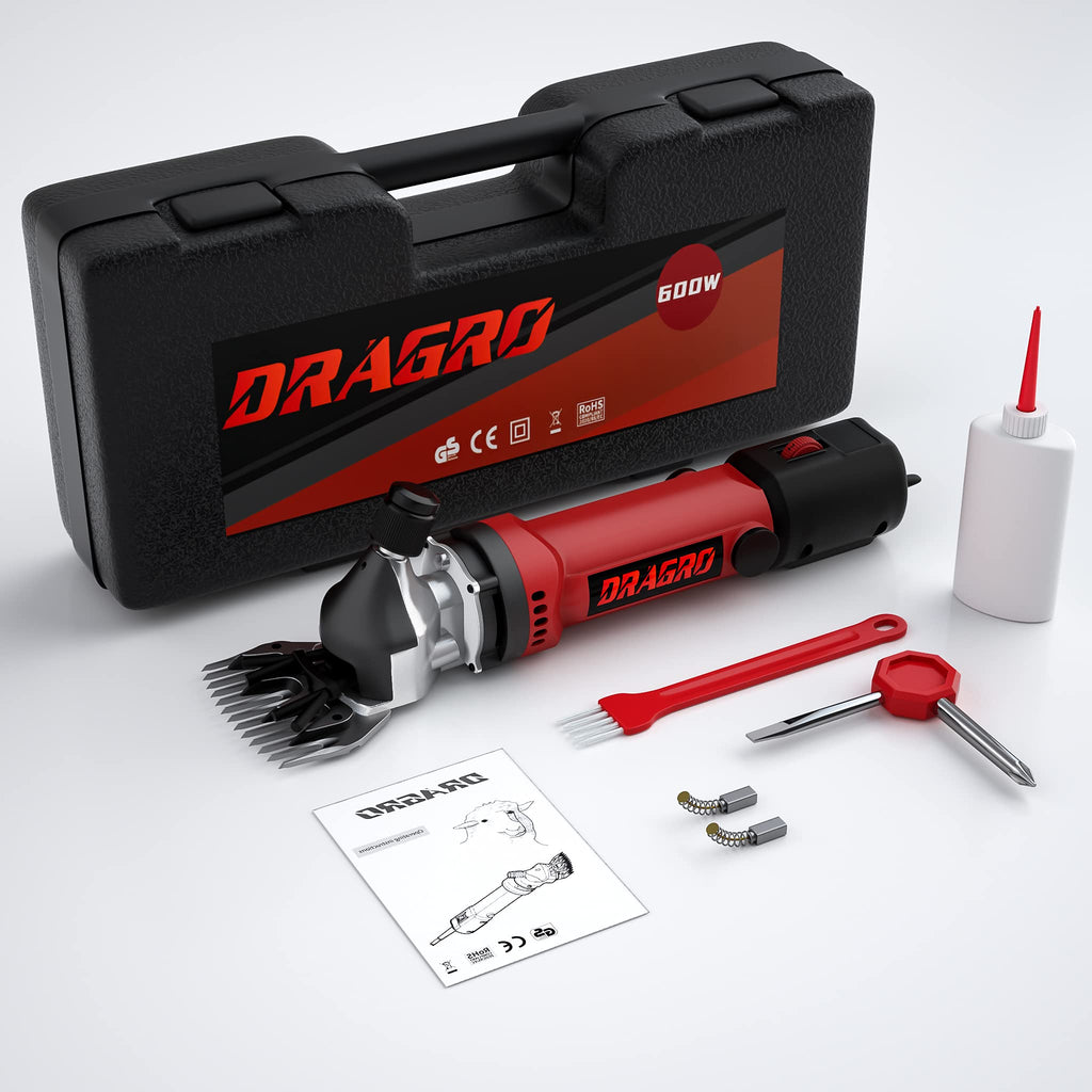 2026 Upgraded Sheep Shears 500W, Professional Electric Sheep Clippers, Farm Livestock Grooming Kit, 6 Speed Heavy Duty Electric Shears for Sheep Alpacas Goats Thick Coat Animals