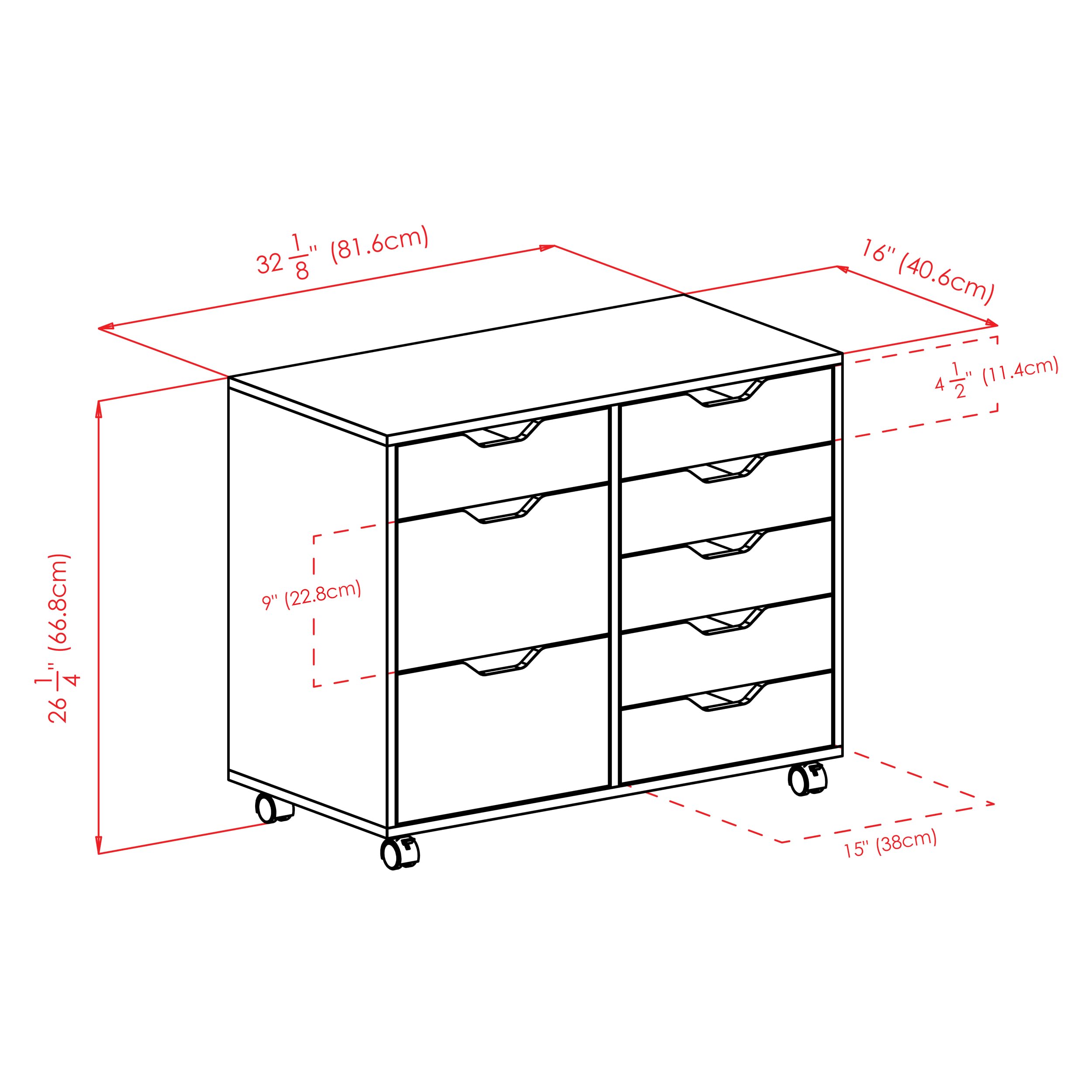 Winsome Halifax Mobile Storage Cabinet with Doors & Drawers, Stylish & Functional Home Storage Cabinet for Filing, Kitchen Organization, Moveable Furniture for Office, Dorms, Apartments