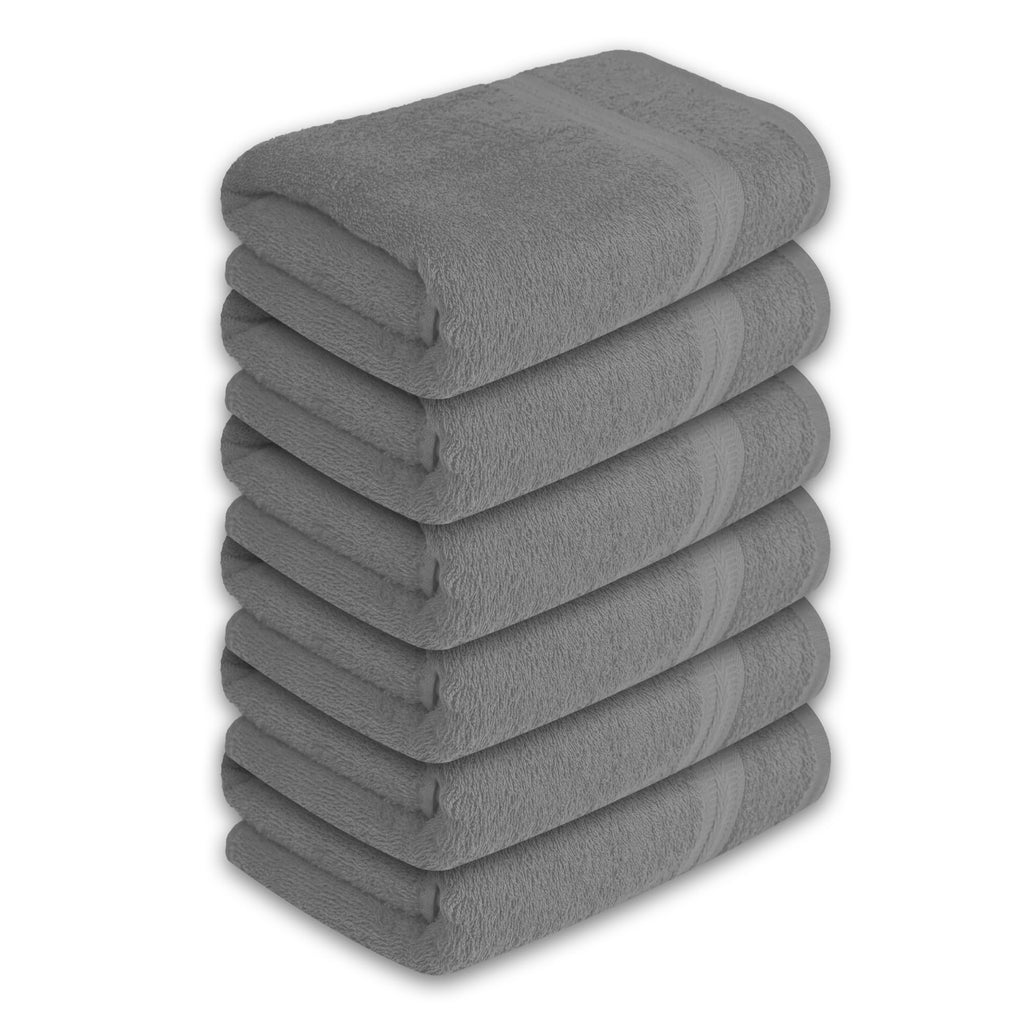 Medium Bath Towels Pack of 6 – 24x48 Inches – Soft, Quick Dry & Highly Absorbent – 100% Cotton Towels for Bathroom, Spa, Gym & Hotel – Aqua Blue