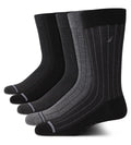 Nautica Mens Dress Socks - 5 Pack Breathable Comfort Stretch Crew-Length Work Socks for Men for Business Formal Wear (6-12.5)