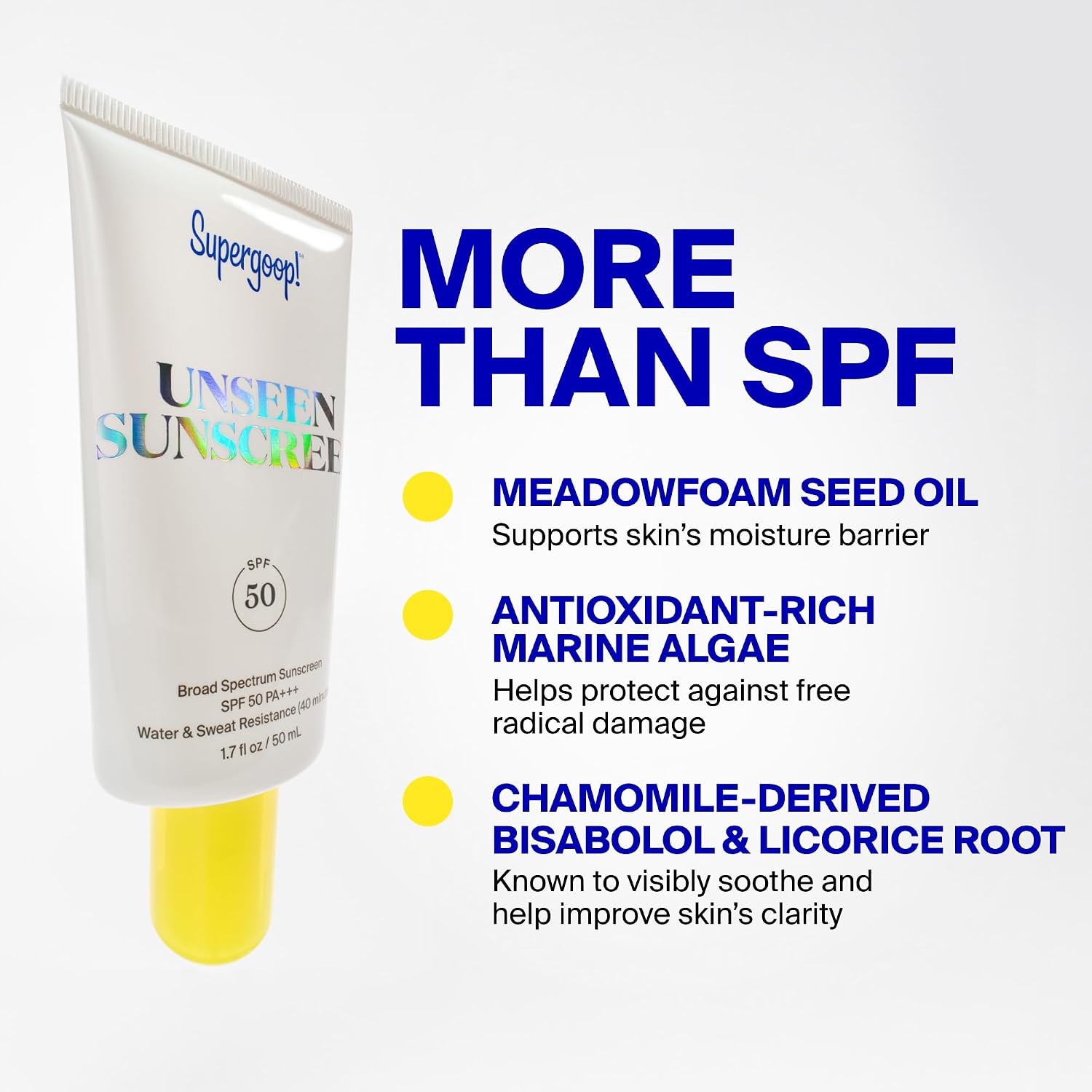 Supergoop! Unseen Sunscreen - SPF 50 - Clear & Invisible Face Sunscreen + Broad Spectrum + Makeup-Gripping Primer - Weightless, Scentless, Oil Free - For All Skin Types & Tones - 2.5 fl oz, 2 Pack