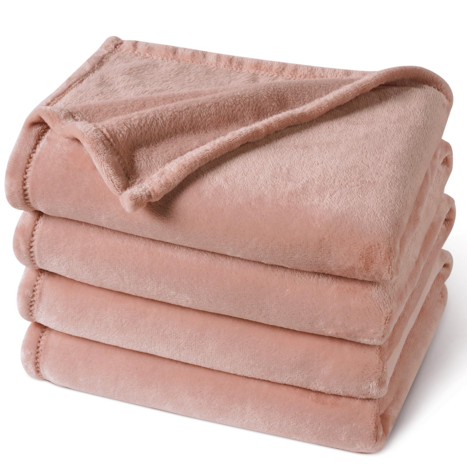 PHF Oversized King Big Fleece Blanket 120"x120", No Shed No Pilling Extra Large Soft Blanket, Giant 10'x 10' Lightweight for Bed, Sofa Travel and Camping, Suitable for All Season, Beige