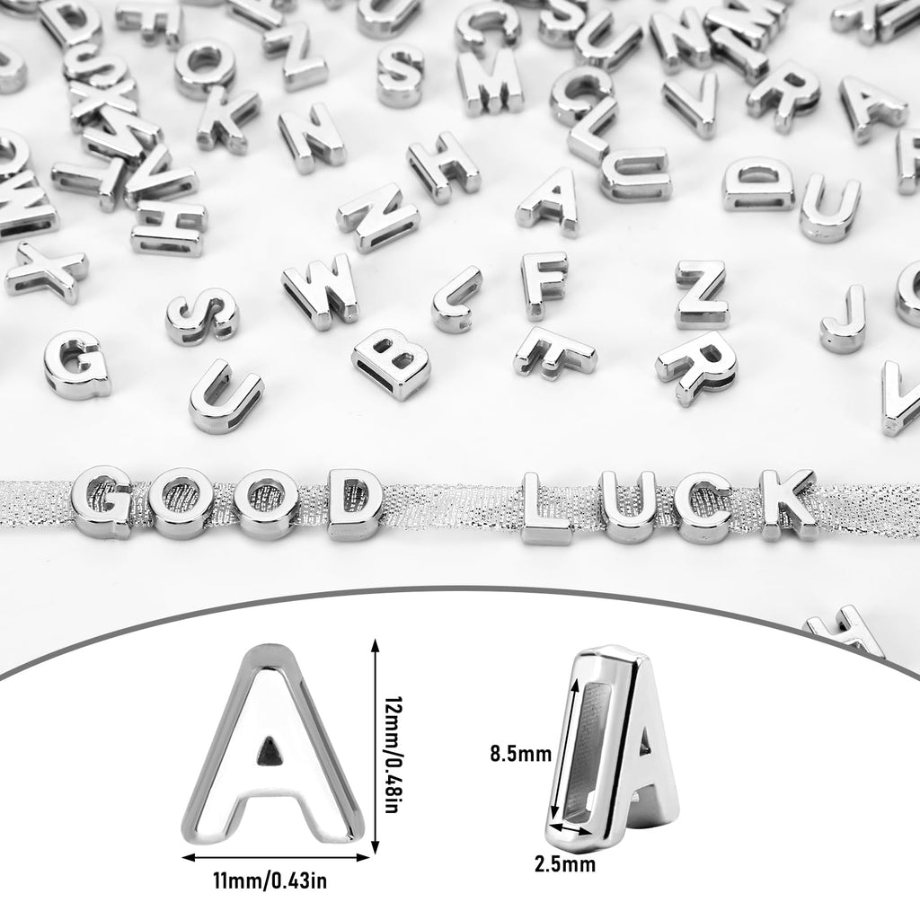 Augshy 700PCS White Letter Beads Alphabet Beads for Making DIY (6mm) | Premium Acrylic Cube Shape, Ideal Bracelets and Keychains, Large Hole Design for Easy Paracord Threading