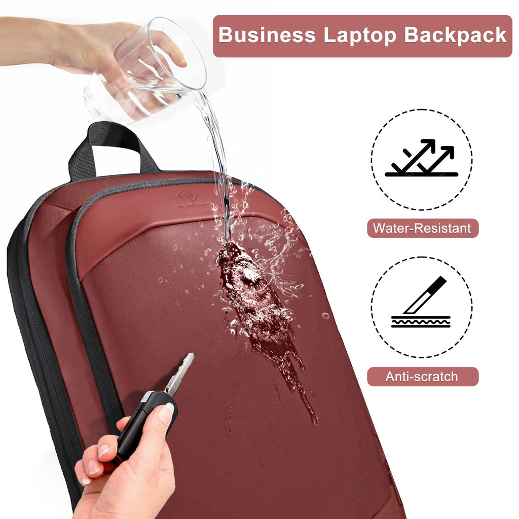 hk Business Backpack for Men 15.6 Inch,Slim & Expandable Waterproof Travel Laptop Backpack, Anti-Theft Lightweight Work Computer Bag, College Laptop Backpacks Gifts for Men Women-Black