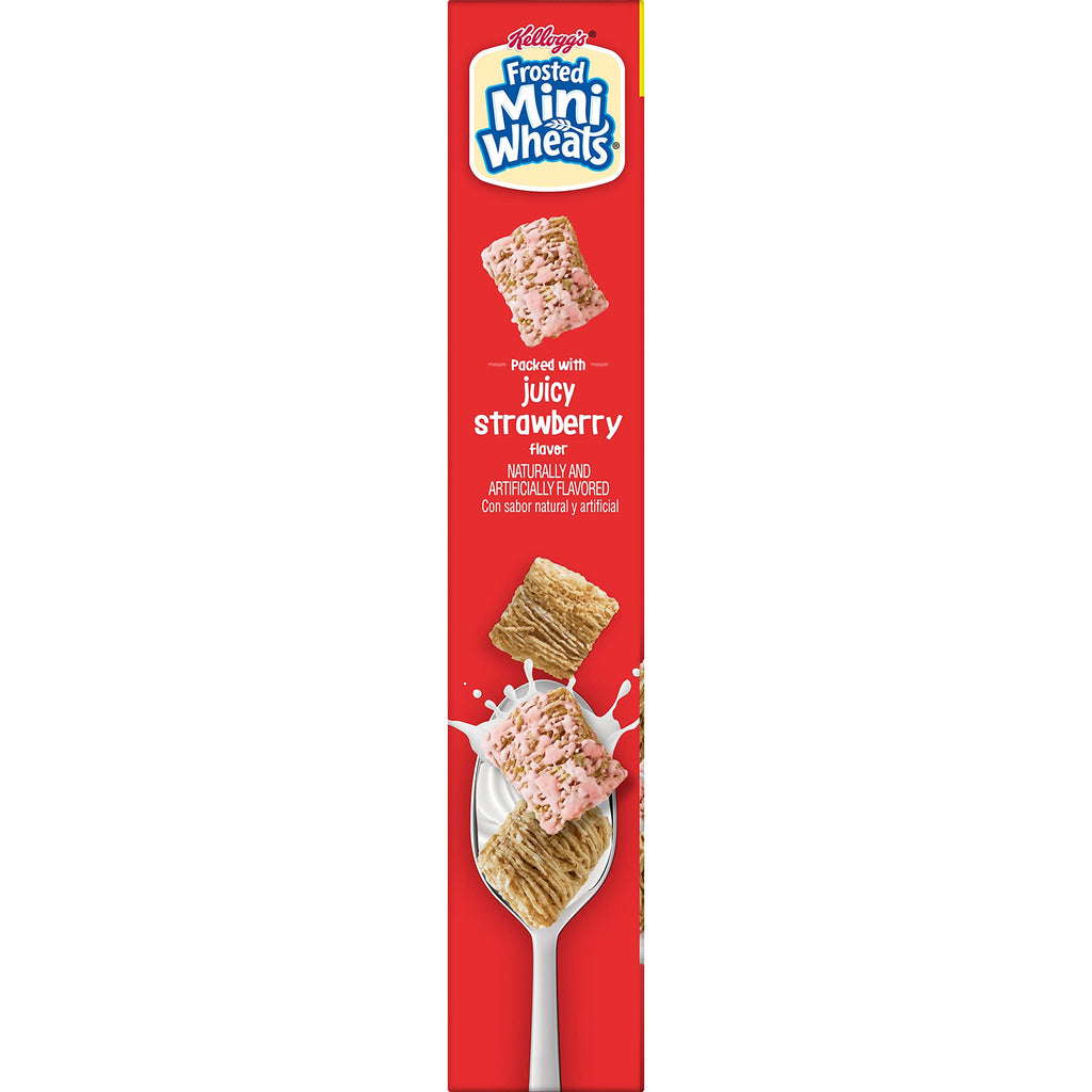 Kellogg's Frosted Mini-Wheats Cold Breakfast Cereal, High-Fiber, Whole Grain, Family Size, Original, 24oz Box (1 Box)