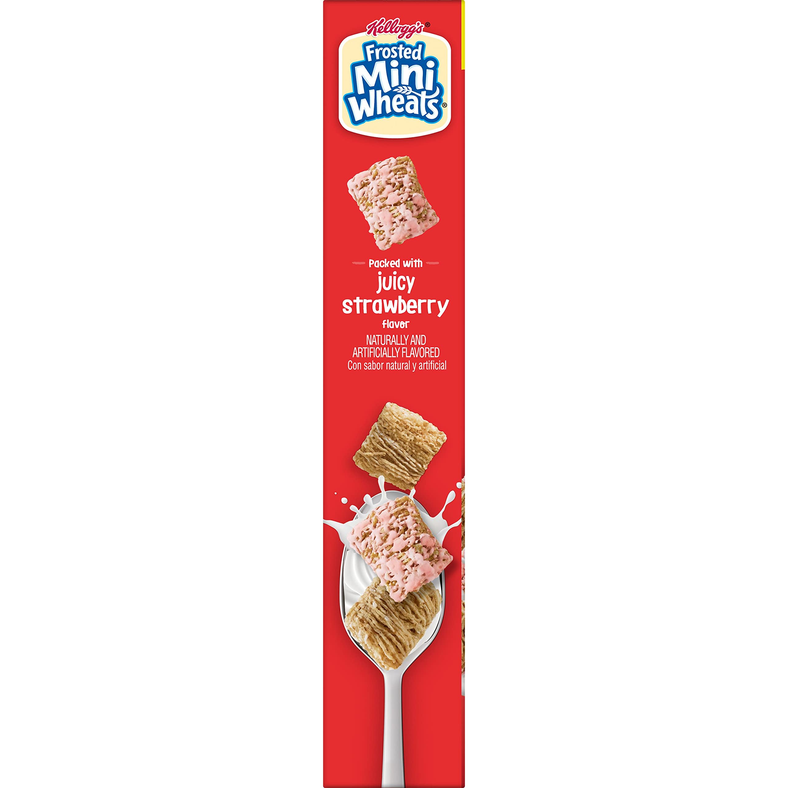 Kellogg's Frosted Mini-Wheats Cold Breakfast Cereal, High-Fiber, Whole Grain, Family Size, Original, 24oz Box (1 Box)