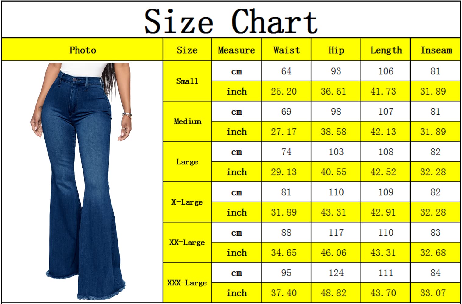 CutieLove Women's Ripped Jeans Bell Bottom Flare Jeans Mid Rise Destroyed Hem Denim Pants