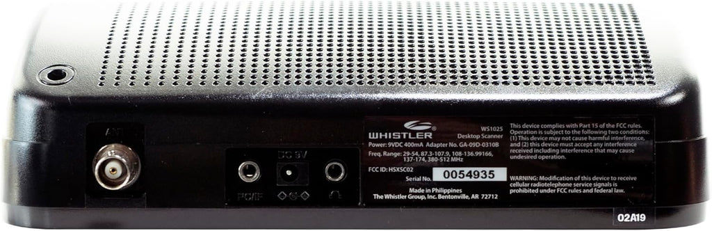Whistler WS1025 Analog Desktop Scanner – Programmable Police/Fire/Weather Radio with 200 Channels and Backlit LCD Display – Easy-to-Use Base Unit – Black
