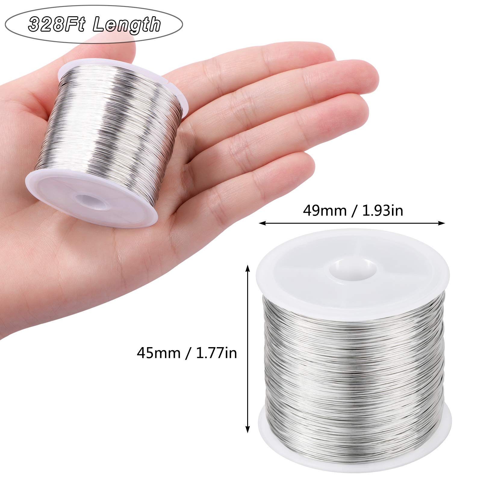 MIKIMIQI Jewelry Wire - 328Ft, 26 Gauge, Tarnish Resistant, Copper, 0.4mm X 100m (Gold)
