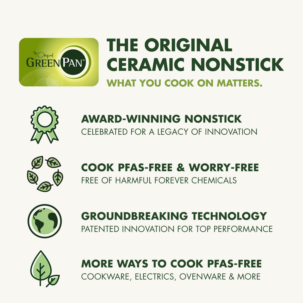 GreenPan Hybrid 9.5” & 11” Nonstick Stainless Steel Frying Pan Set, APEX Tri-Ply Thermobond PFAS-Free Ceramic Skillets, Induction & All Cooktop Compatible, Oven Temp to 850°F, Dishwasher Safe, Gold