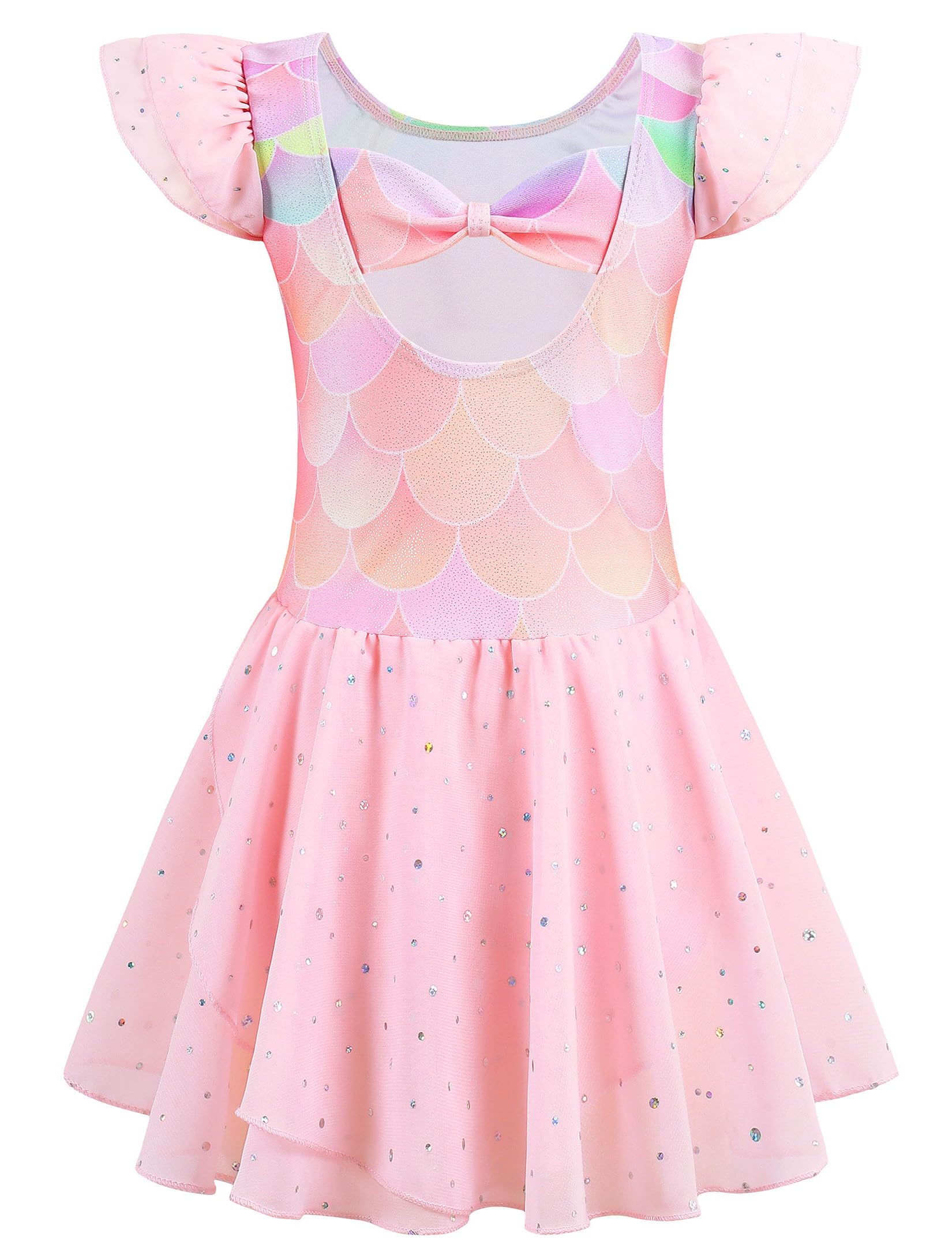 Mecceos Ballet Leotards for Girls Toddler Dance Leotards Short/Long Sleeve Skirt Ballerina Outfits