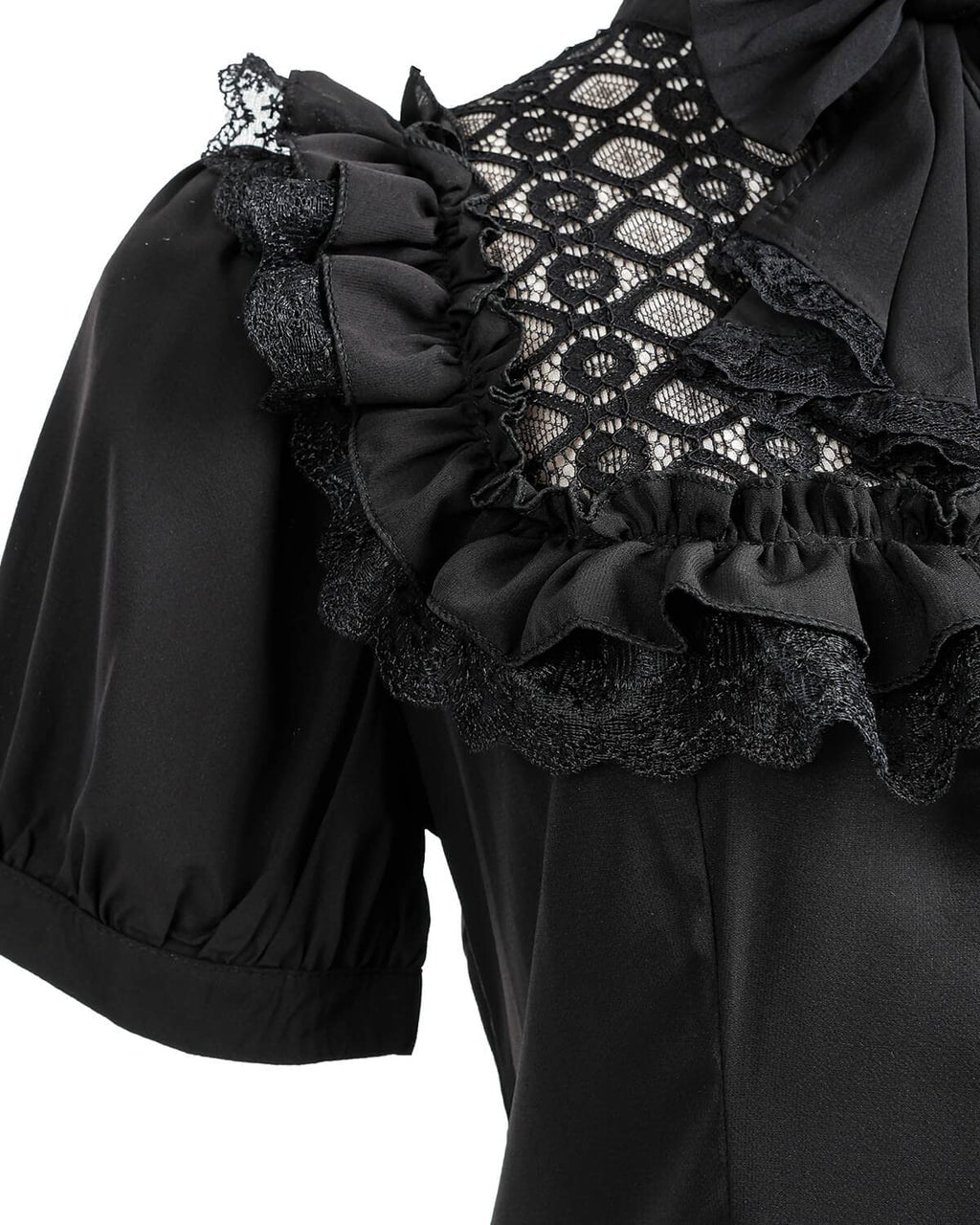 Nuoqi Victorian Blouse Womens Gothic Shirt Vintage Long Sleeve Lotus Ruffle Tops