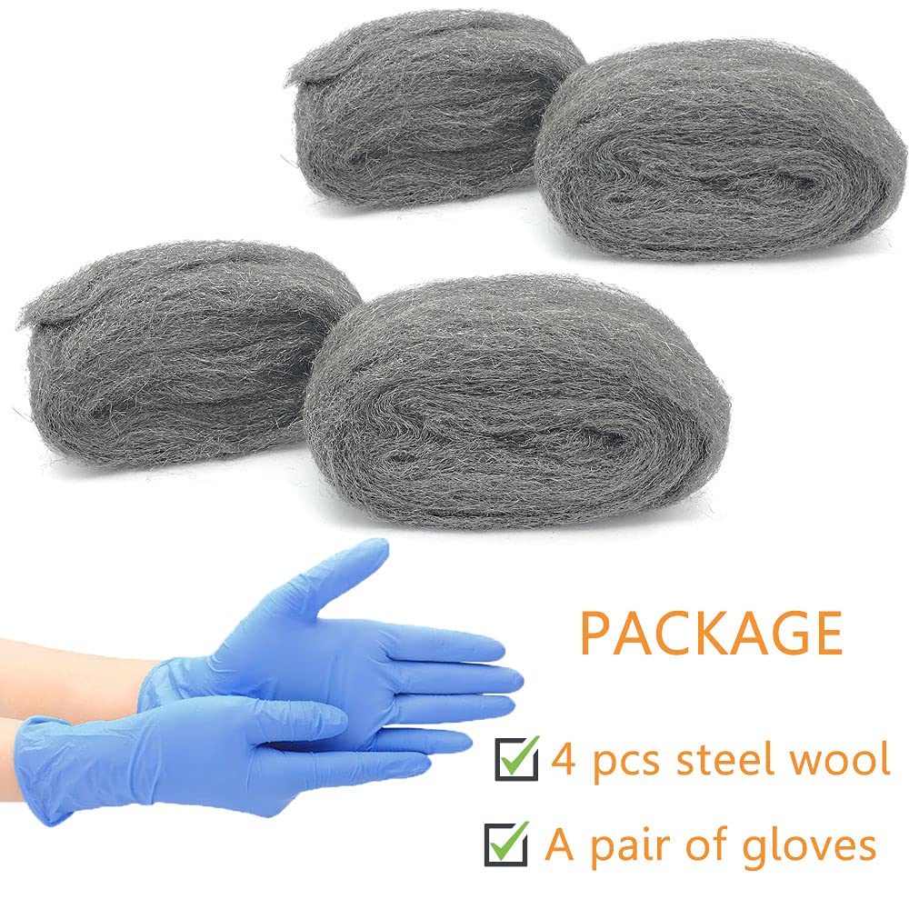 Steel Wool Mice Control, 2 Pack 3" x10 Ft Hole Filler, Gap Blocker, Barrier, Protect Against Animals in Holes, Siding, Pipeline, Vents for Garden, House, Garage