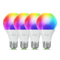 Nanoleaf Essentials Smart Light Bulbs, Matter Smart LED Bulbs Work with Alexa & Google Home, 1000lm 16M+ RGBTW Color Changing Light Bulb, Music Sync A19 E26 2.4GHz WiFi Bluetooth Light Bulb 60W, 2PK