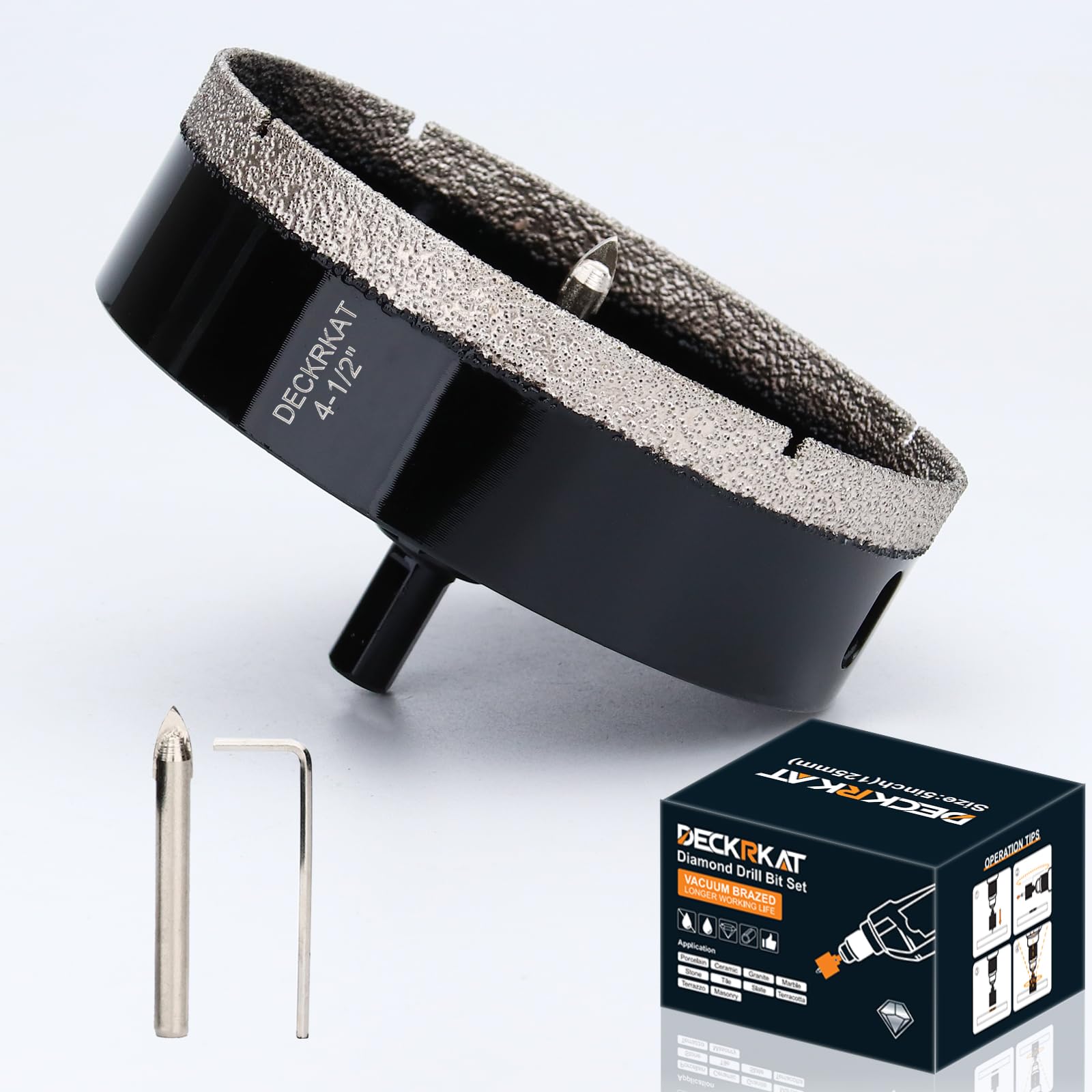 1 Inch Diamond Hole-Saw Bits with Pilot Drill Bit - 2pc 1" Diamond Tipped Tile Hole Saws with Guiding Bit Accurate Drilling for Porcelain Tile Ceramic Pottery Granite Stone Glass Bottles 25mm