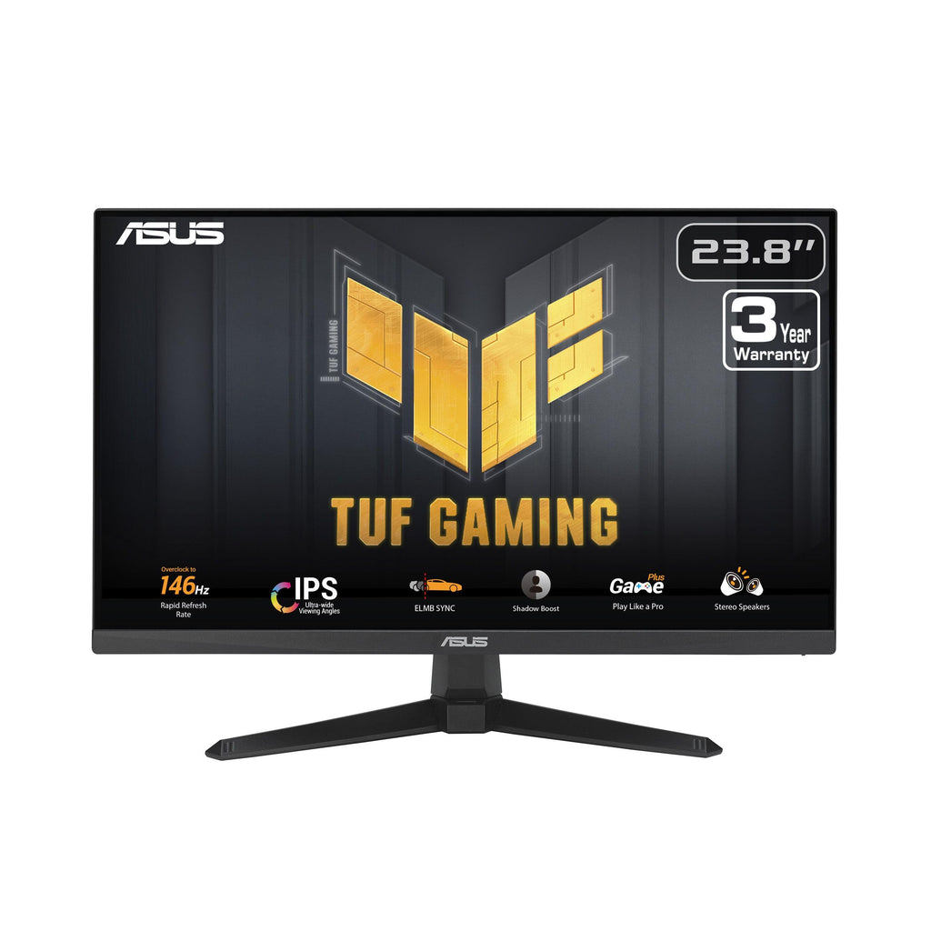 ASUS TUF Gaming 24” (23.8” viewable) 1080P Monitor (VG249QE5A) - FHD, 144Hz Overclock to 146Hz, IPS, Extreme Low Motion Blur Sync, 1ms, Speakers, Variable Overdrive, DisplayWidget Center, 3yr Warranty