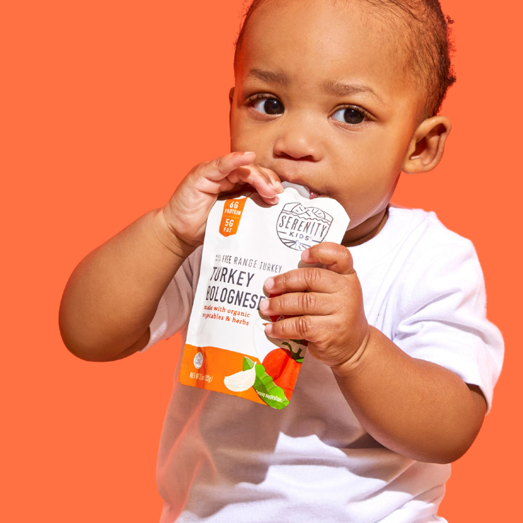 Serenity Kids Bone Broth Puree Made With Organic Veggies | Clean Label Project Purity Award Certified | 3.5 Ounce BPA-Free Pouch | Grass Fed Beef Pot Roast | 1 Count