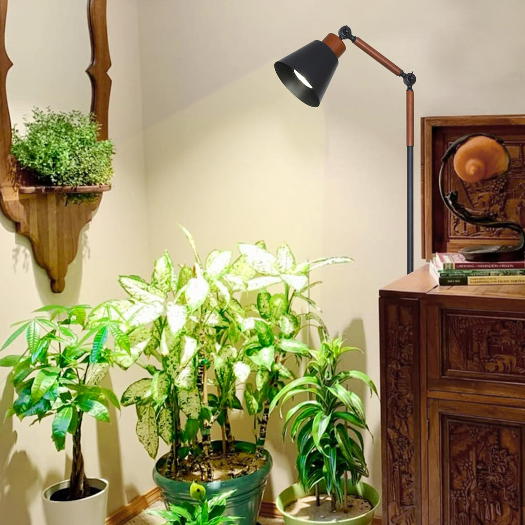 HMVPL Grow Lights for Indoor Plants Full Spectrum, Plant Lights for Indoor Growing with 20W COB Grow Light Blub, 4/8/12H Timer, Standing Tall Grow Lamp for Middle Large Plants(75'', Height Adjustable)