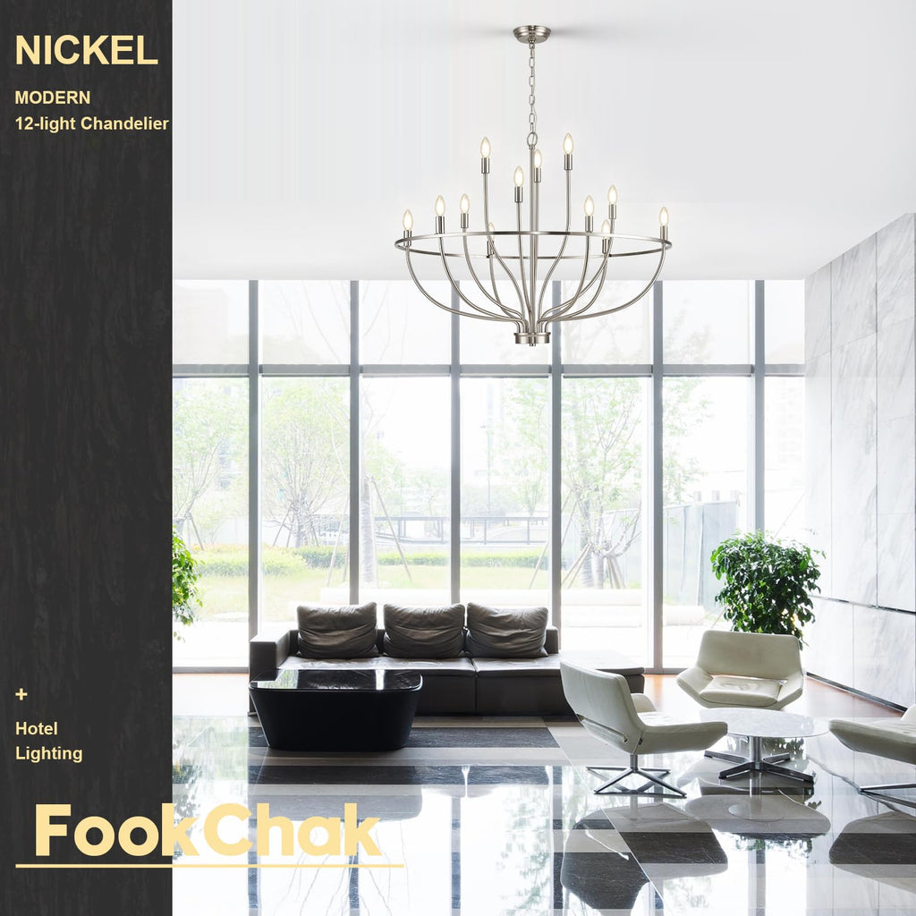 Black Chandelier 6-Light Dining Room Chandelier Kitchen Chandeliers Over Table Round Living Room Chandelier Light Fixture for Bedroom, Kitchen, Foyer