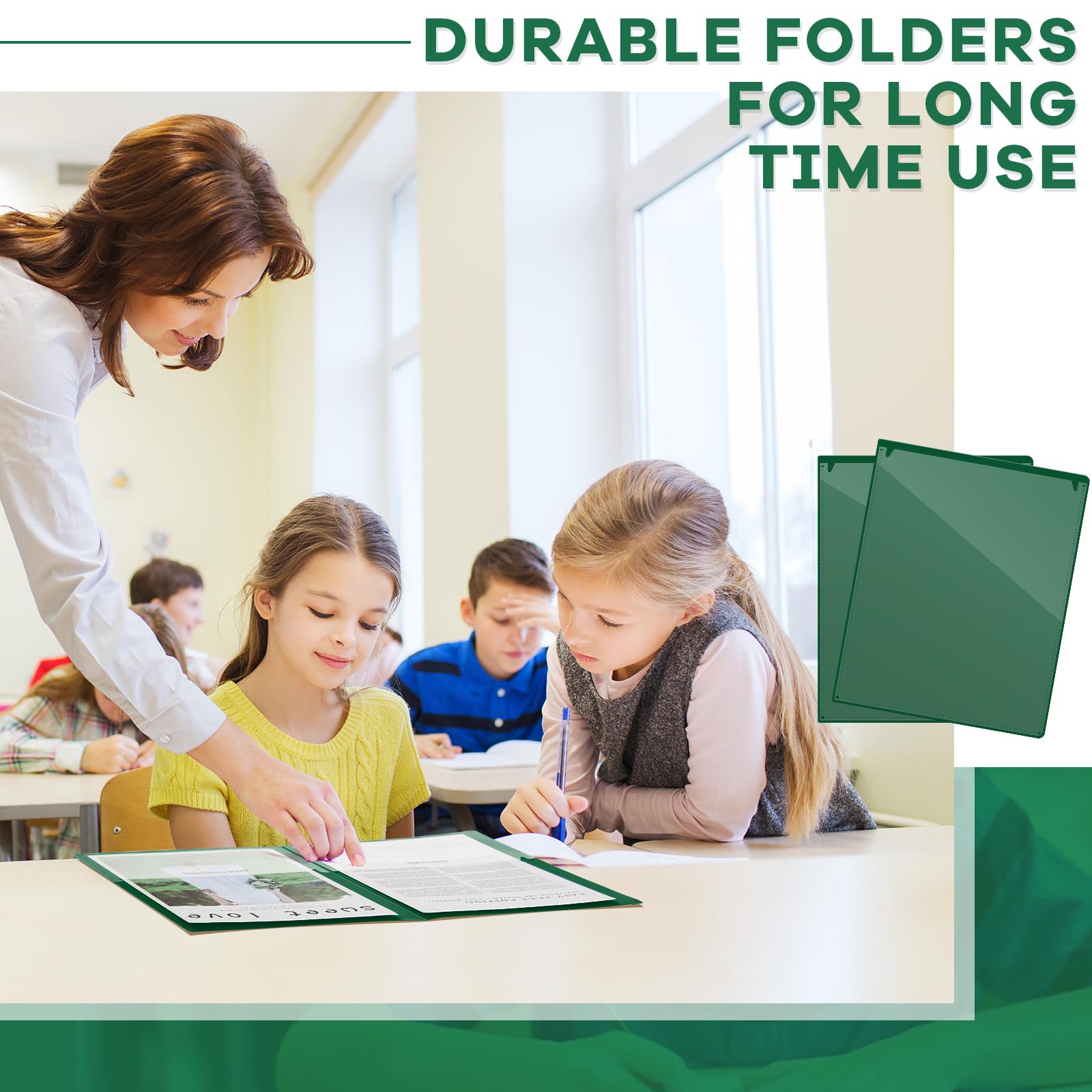 Henoyso 72 Pcs Plastic Take Home Folders with 2 Pockets Parent Teacher Classroom Communication Homework Folder for Students Parent Teacher Connect (Blue)