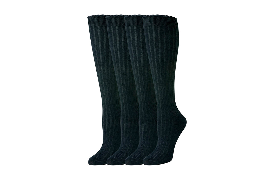 Amazon Essentials Women's Comfortable Cotton Knee High Socks, 4 Pairs