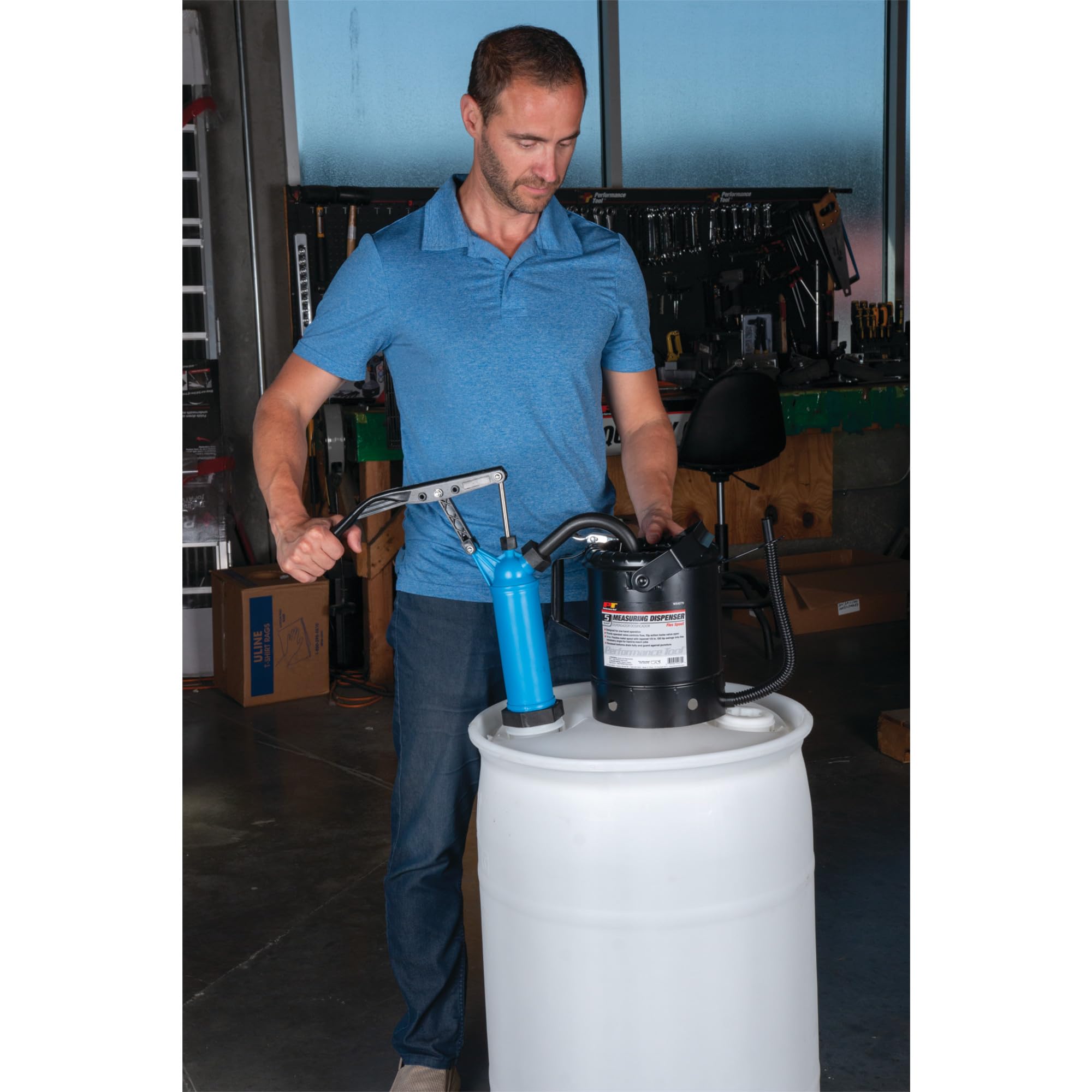 Performance Tool W54232 Lever-Action Bucket Pump for 5 Gallon Pails, Black