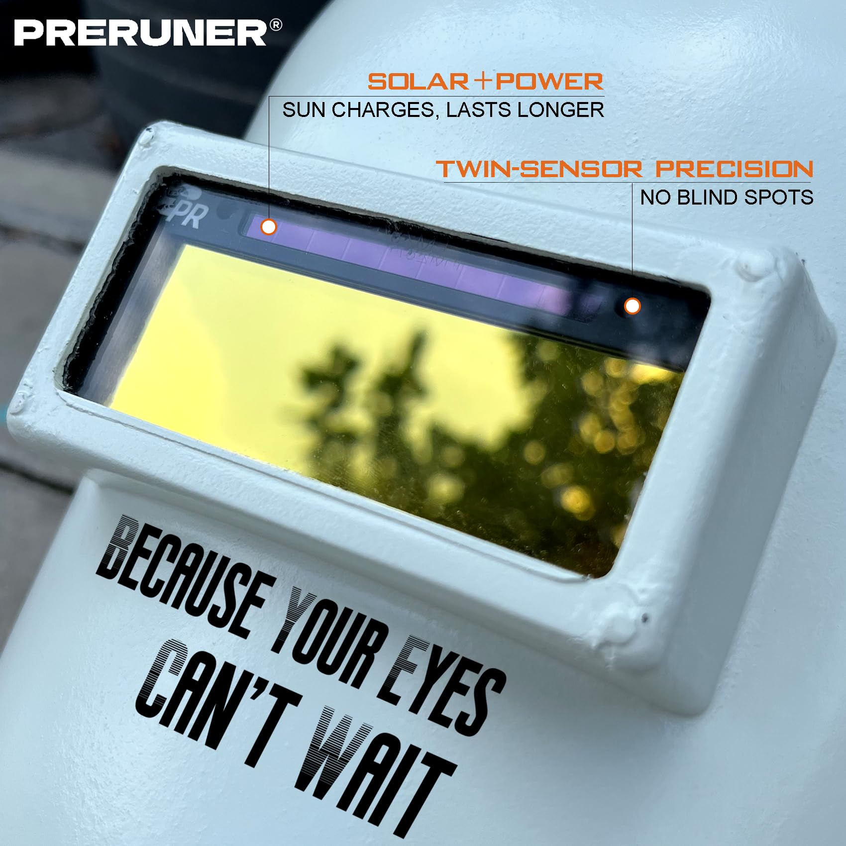 Core Series Gold Shade 9 Auto Darkening Welding Lens 2" x 4 1/4", Slim 0.2" Welding Lens with Cool Blue Puddle View for Pancake & Sugar Scoop Welding Hoods
