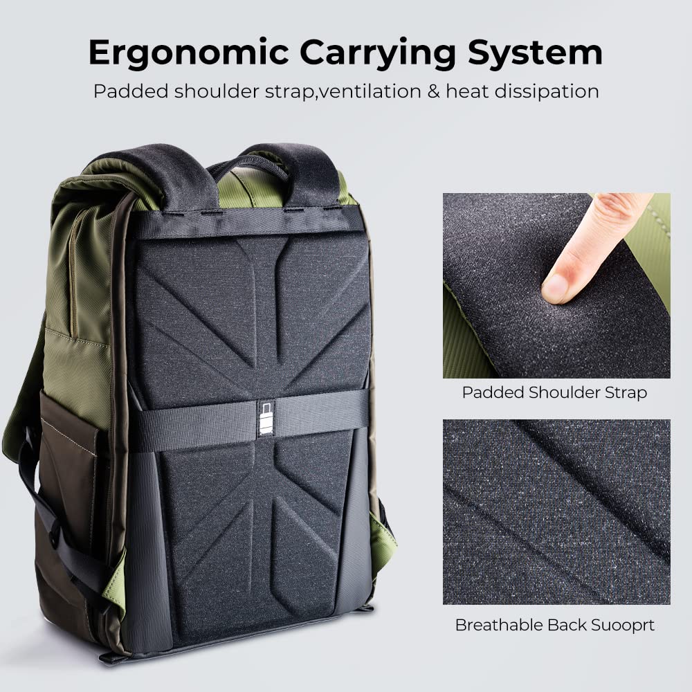 K&F CONCEPT Camera Backpack, Camera Bags for Photographers Dslr Cameras Compatible for Canon Nikon Sony DJI Mavic Drone, 20L Large Capacity Bag Cover 15.6 Inch Laptop Camera Cases with Raincover
