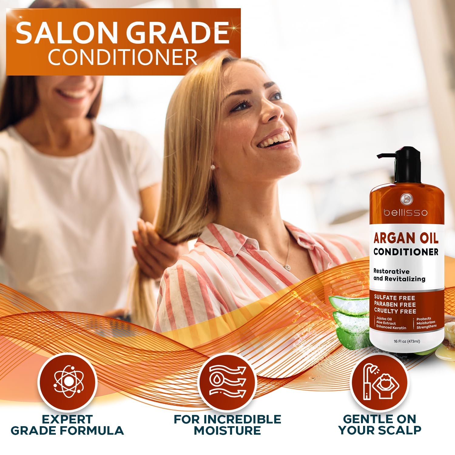 Apple Cider Vinegar Conditioner - Sulfate Paraben and Silicone Free - For Dry, Damaged and Oily Hair - Anti Dandruff Product for Fine Itchy Scalp Build Up - Cleansing Treatment for Women and Men